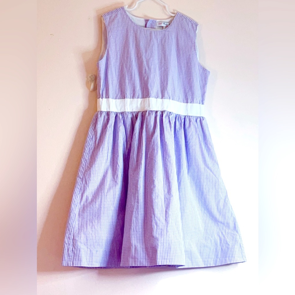 Purple and white checkered pattern, Brooks brothers dress